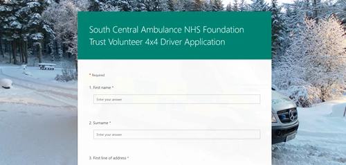 Ambulance Service Uses MS Forms