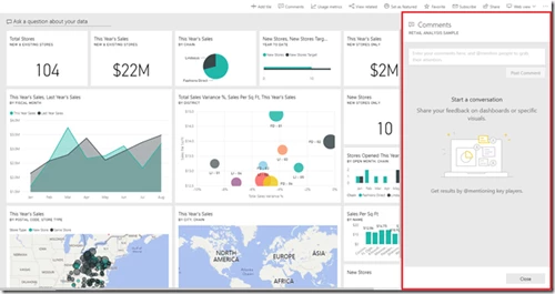 Dashboard Comments in Power BI