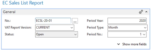 Setting up and Submitting EC Sales List in Business Central